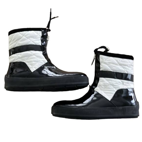 Aquatalia By Marvin K. Kali Patent Leather Boot Black Women Size 9 - Picture 1 of 10